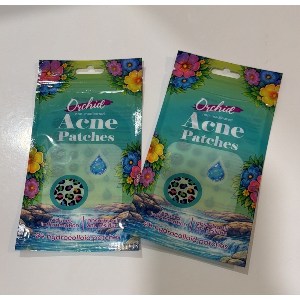 Orchid Acne Leopard Color Hydrocolloid Patches 24ct Each Lot Of 2 NEW
